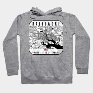 Baltimore Map USA Hoodie